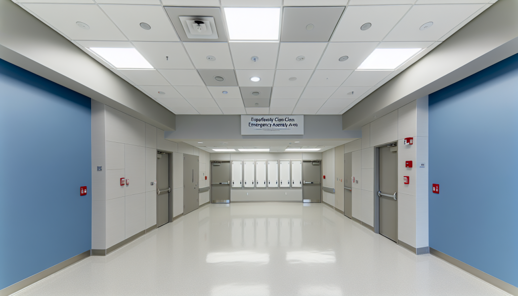 Healthcare Facility - Emergency Assembly Area Cleaning Standard